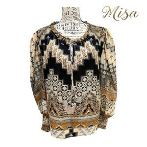 NWT-MISA Los Angeles SIENA Top in Alhambra Mosaic, size Medium
